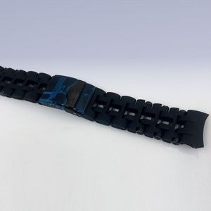 Genuine Invicta Sea Spider Black Polyurethane & Black Pin Watch Bracelet 26mm